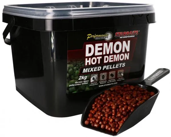 NextFish - Horgász webshop és horgászbolt - STARBAITS Hot Demon Pellet Mix 2kg, Etető Pellet 