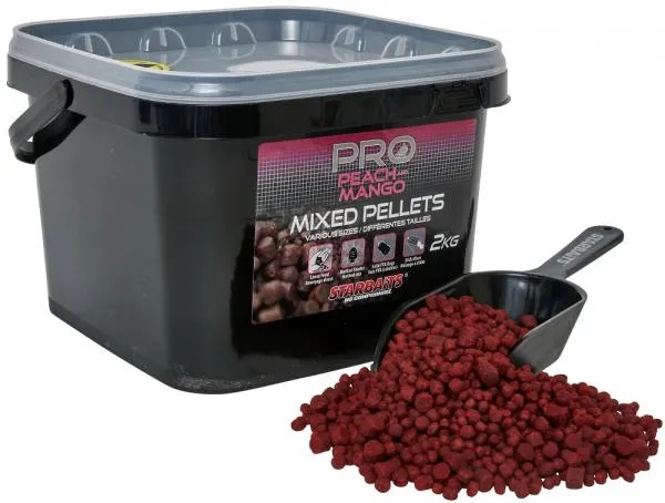 NextFish - Horgász webshop és horgászbolt - STARBAITS Pro Peach & Mango Pellet Mix 2kg, Etető Pellet 