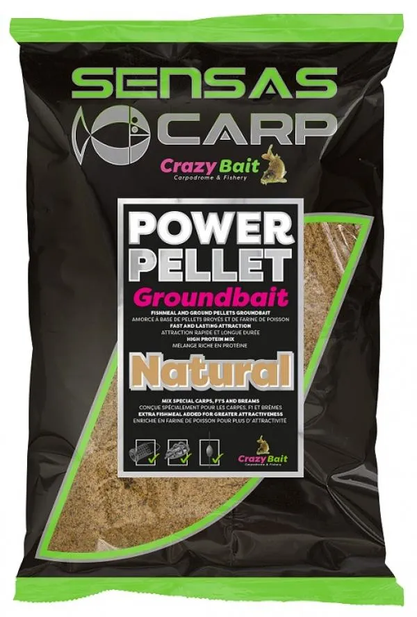 NextFish - Horgász webshop és horgászbolt - Sensas UK Big Bag Power Pellet Natural 2kg etetőanyag 