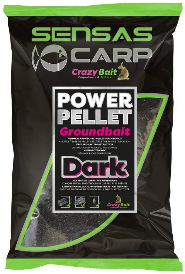 NextFish - Horgász webshop és horgászbolt - Sensas UK Big Bag Power Pellet Dark 2kg etetőanyag 