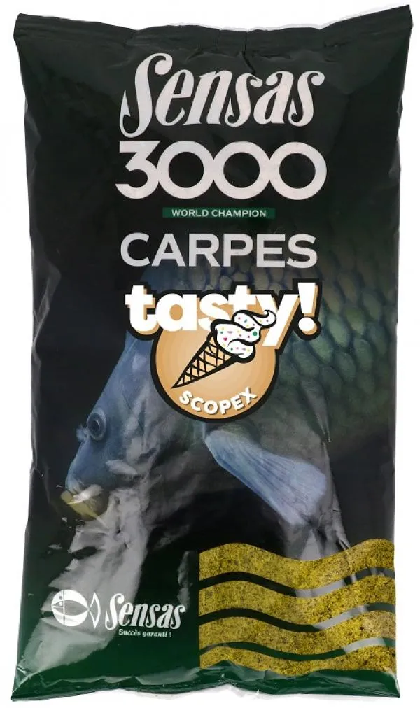 NextFish - Horgász webshop és horgászbolt - Sensas 3000 Carp Tasty Scopex (ponty Scopex) 1kg etetőanyag 