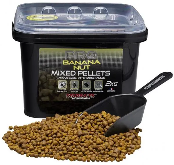 NextFish - Horgász webshop és horgászbolt - Pellet Mixed Pro Banana Nut 2kg