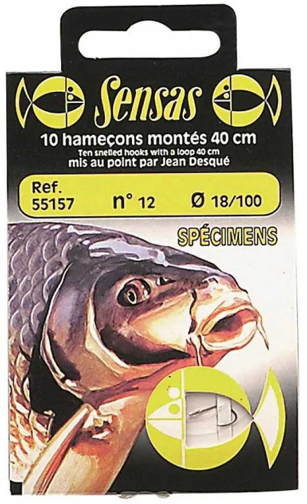 NextFish - Horgász webshop és horgászbolt - Előkötött horog Specimen 40cm 10/0,18 10db
