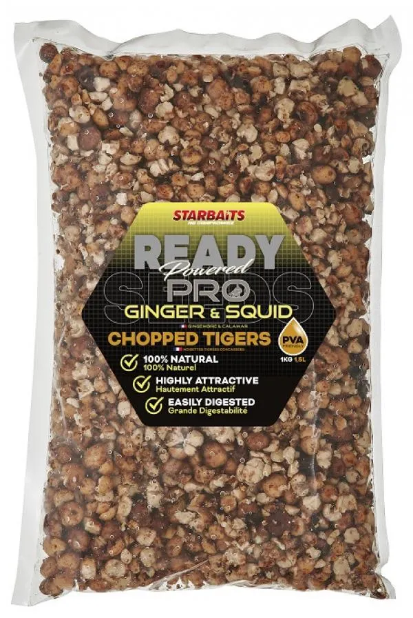 NextFish - Horgász webshop és horgászbolt - Tigrismogyoró zúzott Chopped Ready Seeds Pro Ginger Squid 1kg