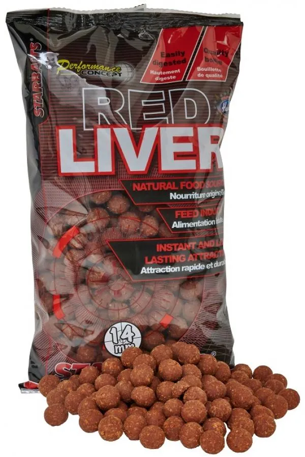 NextFish - Horgász webshop és horgászbolt - Starbaits Red Liver 1kg 14mm Etető Bojli