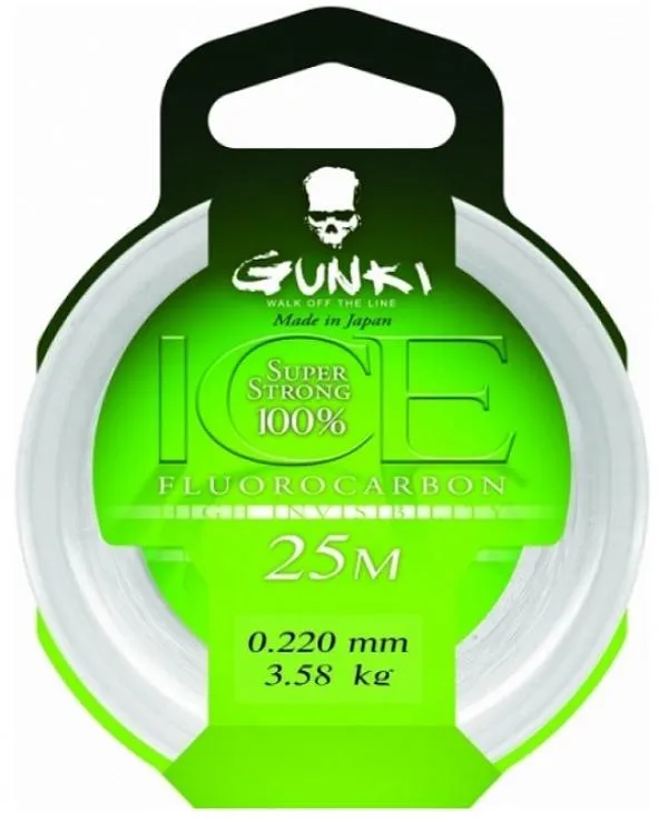 NextFish - Horgász webshop és horgászbolt - Gunki Fluorocarbone zsinór Ice 25M 0,19mm