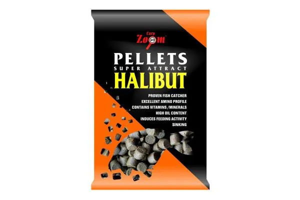 NextFish - Horgász webshop és horgászbolt - CarpZoom Furat nélküli halibut pellet, 6 mm, fekete, 800g Etető Pellet 