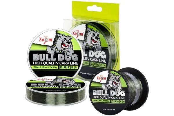 NextFish - Horgász webshop és horgászbolt - CZ Bull-Dog Monofil pontyozó horgászzsinór, o 0,22 mm, 300 m, 6,9 kg, sötétzöld