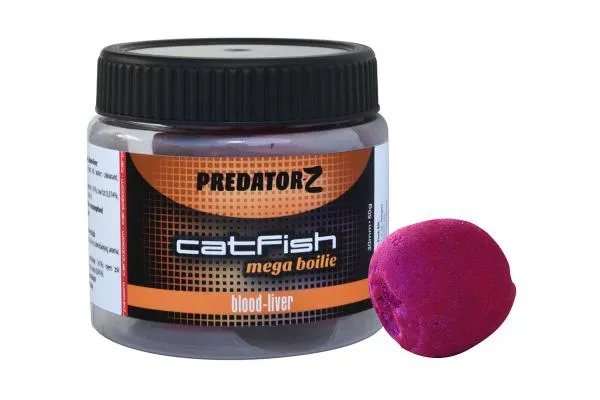 NextFish - Horgász webshop és horgászbolt - CarpZoom Harcsa mega bojli, máj, vér, 50g horog bojli