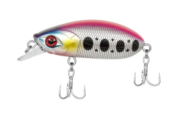 NextFish - Horgász webshop és horgászbolt - PZ Beetle wobbler, 5 cm, 7,8 g, rózsaszín, fehér, fekete, úszó