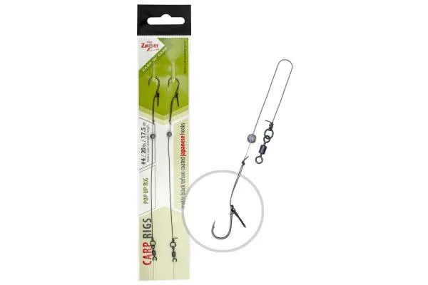 NextFish - Horgász webshop és horgászbolt - CZ Pop Up Rig bojlis előke, 17,5 cm, #2, 2 db