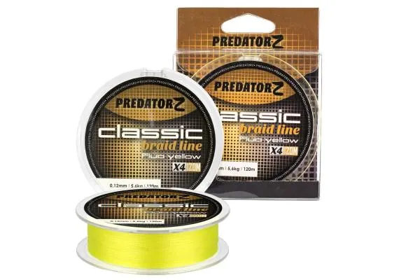 NextFish - Horgász webshop és horgászbolt - PZ Classic fonott zsinór-fluo sárga, o 0,10 mm, 120 m, 4,5 kg, fluo sárga