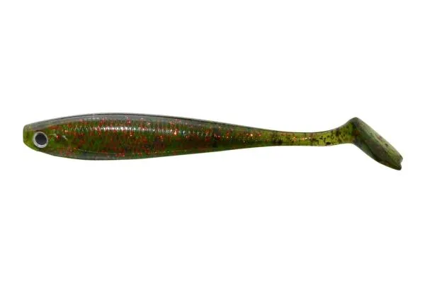 NextFish - Horgász webshop és horgászbolt - PZ Ducking Killer gumihal halas aromával, 9 cm, sötét, színes csillám, 5 db