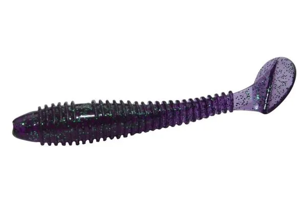 NextFish - Horgász webshop és horgászbolt - PZ Ribbed Killer gumihal halas aromával, 7 cm, lila, 5 db