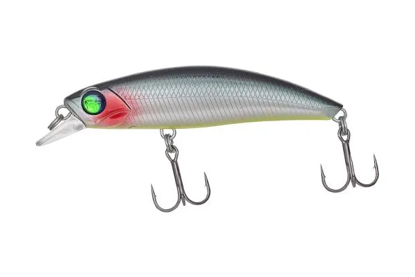 NextFish - Horgász webshop és horgászbolt - Predator-Z Curve Minnow wobbler, 6 cm, 7,1 g, fekete, ezüst, süllyedő