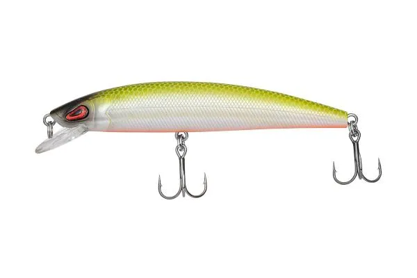 NextFish - Horgász webshop és horgászbolt - Predator-Z Arrow Minnow wobbler, 9 cm, 9,2 g, fluo zöld, fehér, úszó