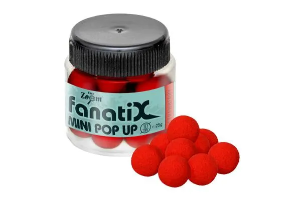 NextFish - Horgász webshop és horgászbolt - CarpZoom Fanati-X Mini Pop Up horogcsali, 10 mm, eper, 25 g Popup