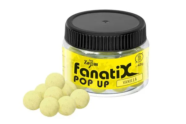 NextFish - Horgász webshop és horgászbolt - CarpZoom Fanati-X horogcsali, 16 mm, vanília, 40 g PopUp