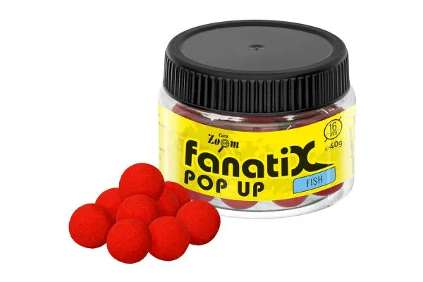 NextFish - Horgász webshop és horgászbolt - CarpZoom Fanati-X Pop Up horogcsali, 16 mm, eper, 40g Popup