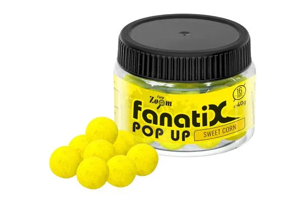 NextFish - Horgász webshop és horgászbolt - CarpZoom Fanati-X Pop Up horogcsali, 16 mm, édes kukorica, 40g Popup