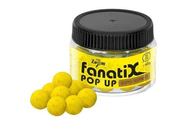 NextFish - Horgász webshop és horgászbolt - CarpZoom Fanati-X horogcsali, 16 mm, scopex, tigrismogyoró, 40 g PopUp