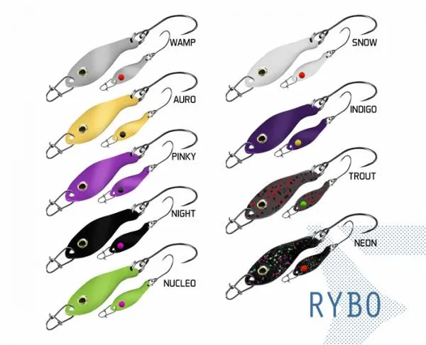 NextFish - Horgász webshop és horgászbolt - Villantó Delphin RYBO-0.5g NUCLEO Hook #8 Snap 00