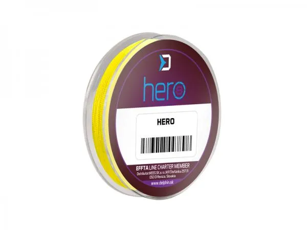 NextFish - Horgász webshop és horgászbolt - Delphin HERO 8 / fluo sárga-0,12mm 8,20kg 15m fonott előkezsinór