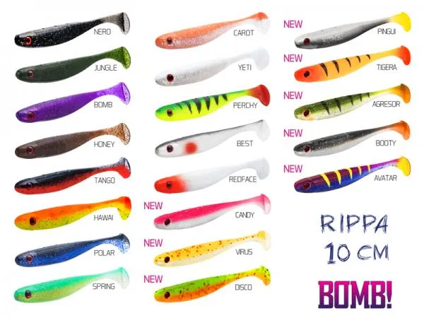 NextFish - Horgász webshop és horgászbolt - BOMB! Gumihal Rippa / 5db-10cm/CANDY