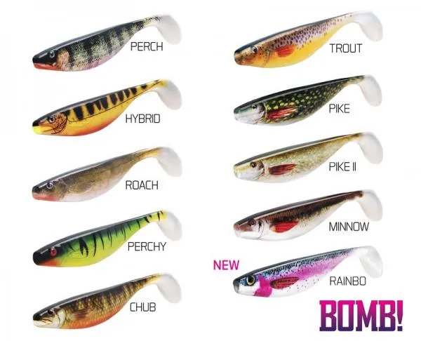 NextFish - Horgász webshop és horgászbolt - BOMB! Gumihal HYPNO / 3db-9cm/3D RAINBO