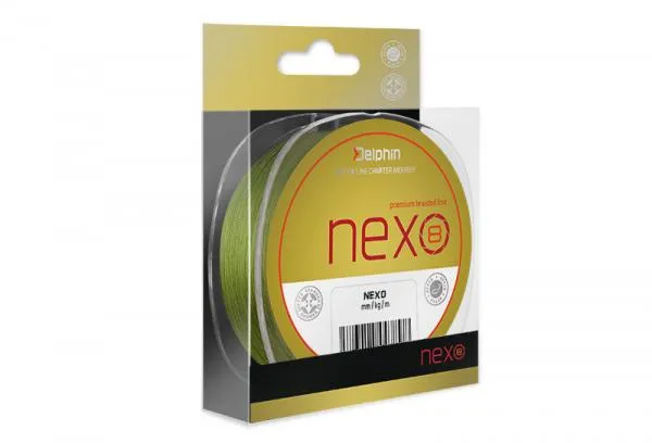 NextFish - Horgász webshop és horgászbolt - Delphin NEXO 8 / zöld-0,25mm 41,6lbs 130m fonott zsinór