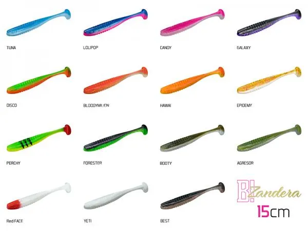 NextFish - Horgász webshop és horgászbolt - Gumihal Delphin ZANDERA UVs / 5db-15cm/LOLIPOP