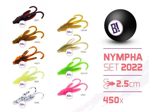 NextFish - Horgász webshop és horgászbolt - BOMB Nympha csali szett 2022 színek 2,5cm / 450db-2,5cm