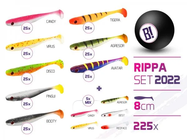 NextFish - Horgász webshop és horgászbolt - BOMB Rippa csali szett 2022 színek 8cm / 225ks-8cm