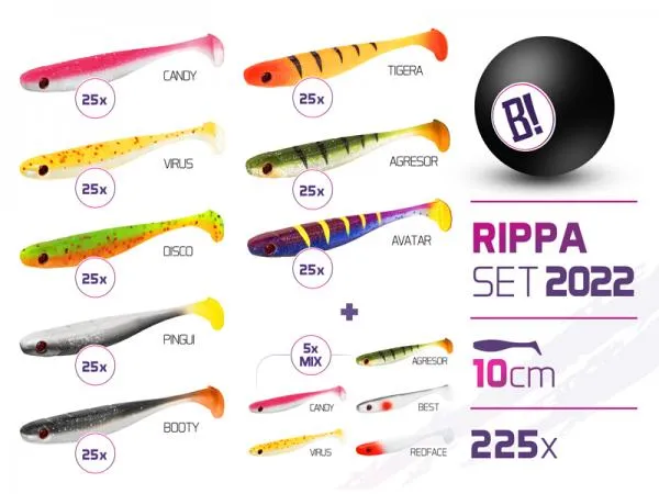 NextFish - Horgász webshop és horgászbolt - BOMB Rippa csali szett 2022 színek 10cm / 225ks-10cm