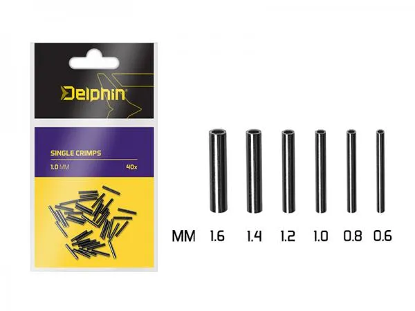 NextFish - Horgász webshop és horgászbolt - Delphin Single CRIMPS /40ks-0.6mm