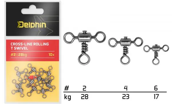 NextFish - Horgász webshop és horgászbolt - Átmenő gördülő T forgó / 10 db-#2/28kg