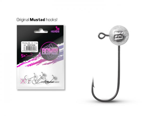 NextFish - Horgász webshop és horgászbolt - Micro jig fej Delphin BOMB! / 5db-7,5g-2