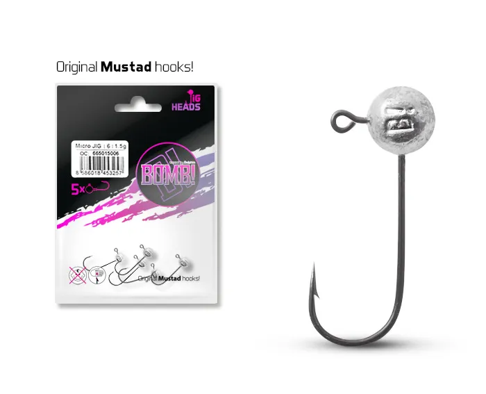 NextFish - Horgász webshop és horgászbolt - Micro jig fej Delphin BOMB! / 5db-5g-1