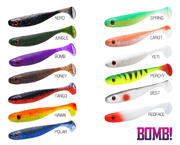 NextFish - Horgász webshop és horgászbolt - BOMB! Gumihal Rippa / 5db-8cm/NERO