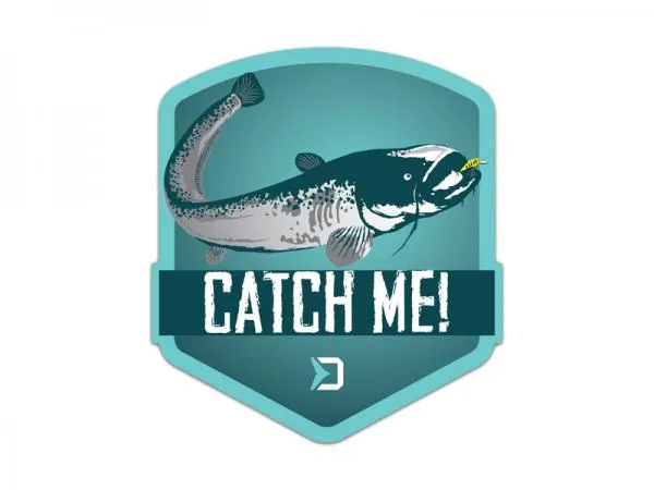 NextFish - Horgász webshop és horgászbolt - Öntapadó Delphin CatchME! HARCSA-9x8cm