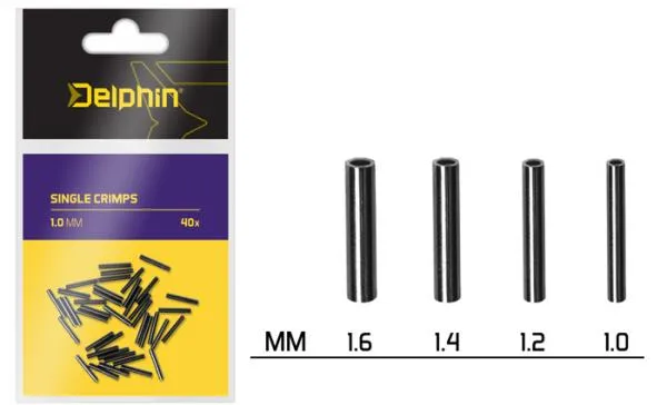 NextFish - Horgász webshop és horgászbolt - Delphin Single CRIMPS / 40db-1.0mm