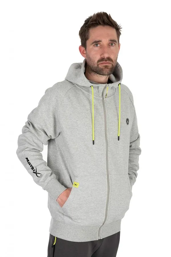 NextFish - Horgász webshop és horgászbolt - Matrix Black Edition Full Zip Hoody (Marl Grey / Lime) M Pulóver