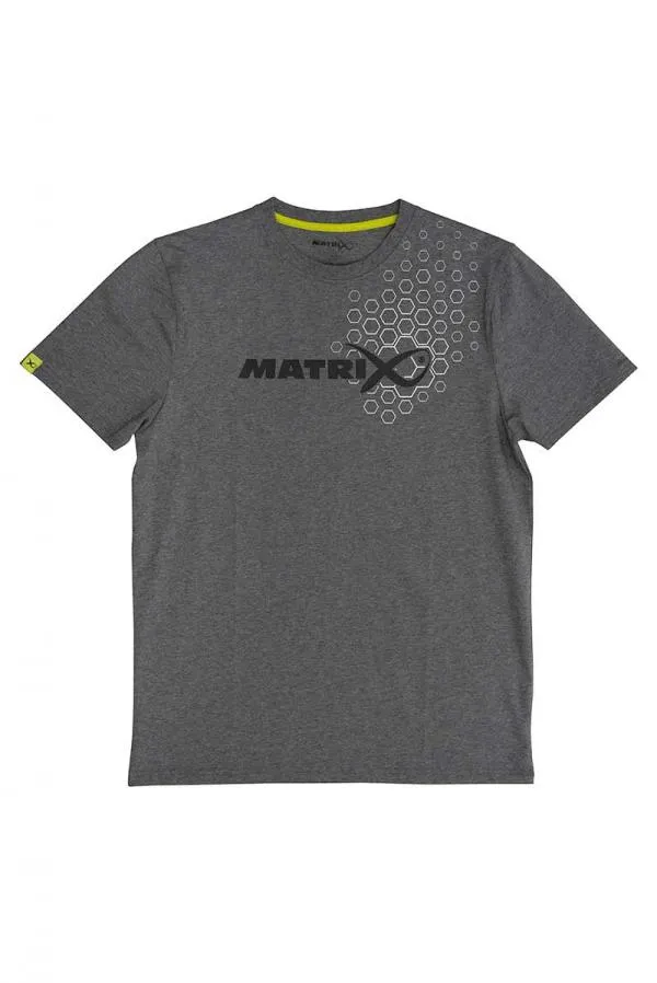 NextFish - Horgász webshop és horgászbolt - Matrix Hex Print T-Shirt (Grey Marl) Matrix Hex Print T-Shirt Grey - S