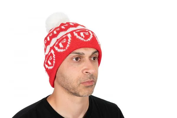 NextFish - Horgász webshop és horgászbolt - Fox Rage Red & White Bobble Hat Rage Voyager  Christmas Bobble Hat