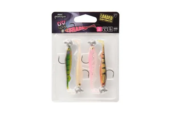 NextFish - Horgász webshop és horgászbolt - Fox Rage Ultra UV Slick Shad Loaded Lure Pack UV Slick  Shad Loaded  9cm 7g 2/0 gumicsali