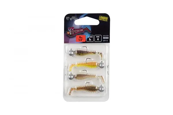 NextFish - Horgász webshop és horgászbolt - Fox Rage Ultra UV Micro Spikey Loaded Lure Pack Fry Mixed UV Colour Pack LOADED gumihal