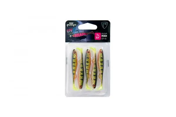 NextFish - Horgász webshop és horgászbolt - Fox Rage Ultra UV Slick Shad Single Colour Packs Slick Shad Ultra UV 9cm  / 3.5" Stickleback x 5