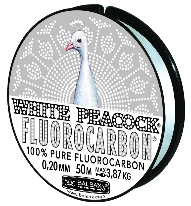 NextFish - Horgász webshop és horgászbolt - Balsax White Peacock 0,18mm/50m fluorcarbon zsinór