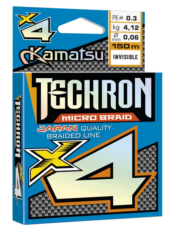 NextFish - Horgász webshop és horgászbolt - KAMATSU Techron Micro Braid X4 Invisible 0.03/150m PE 0.1