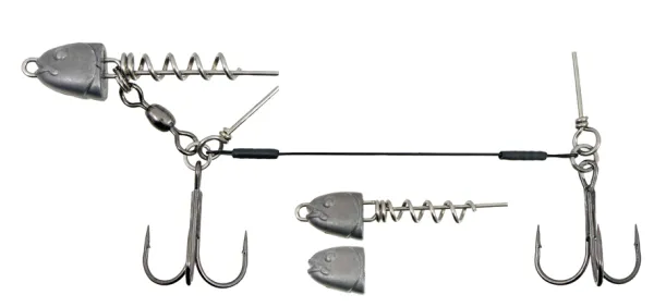 NextFish - Horgász webshop és horgászbolt - KONGER Swimbait System Double Stinger 2/0 12cm 27kg Exchangeable Weighted 5.10.15g Spinning System